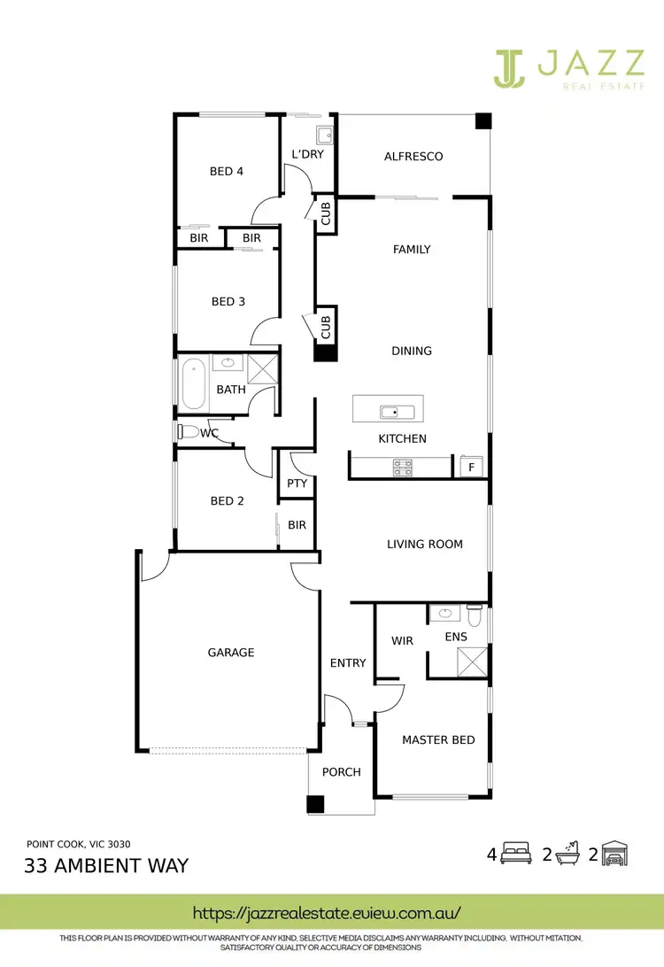 Floorplan of Homely house listing, 33 Ambient Way, Point Cook VIC 3030