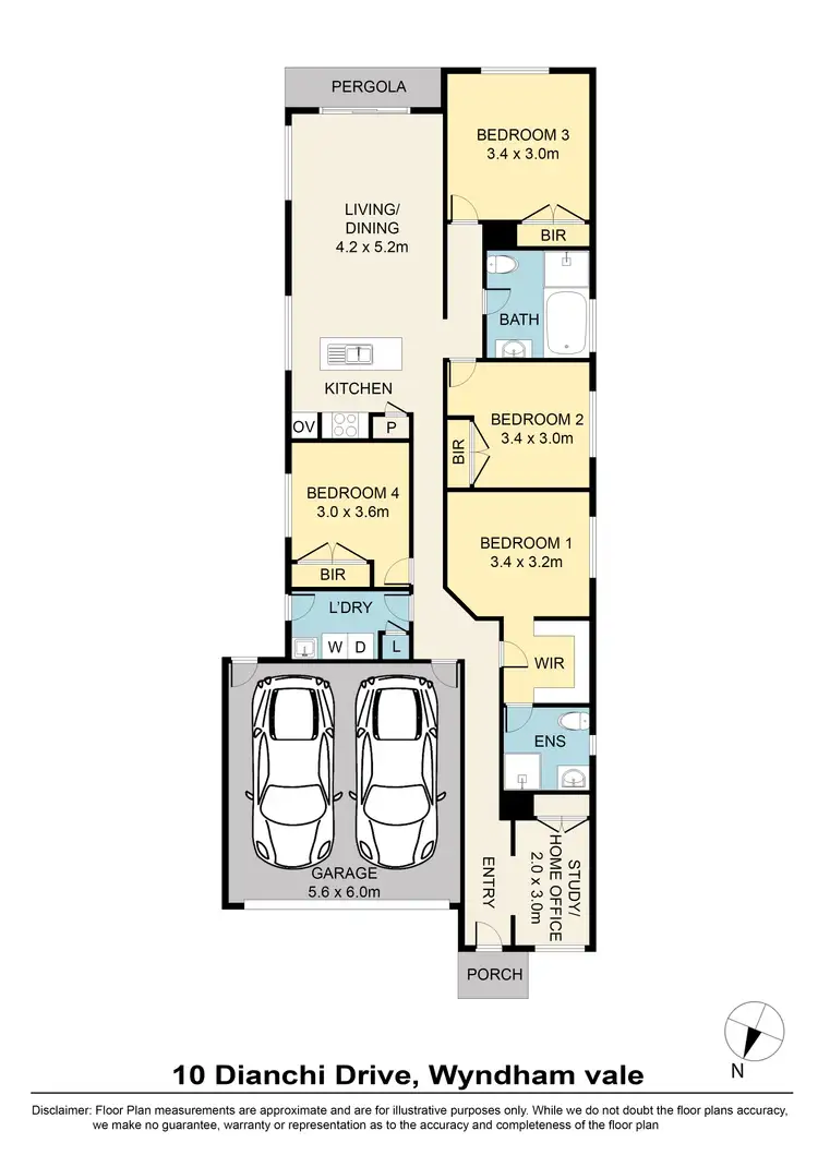 Floorplan of Homely house listing, 10 Dianchi Drive, Wyndham Vale VIC 3024
