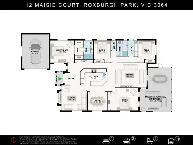 Floorplan of Homely house listing, 12 Maisie Court, Roxburgh Park VIC 3064