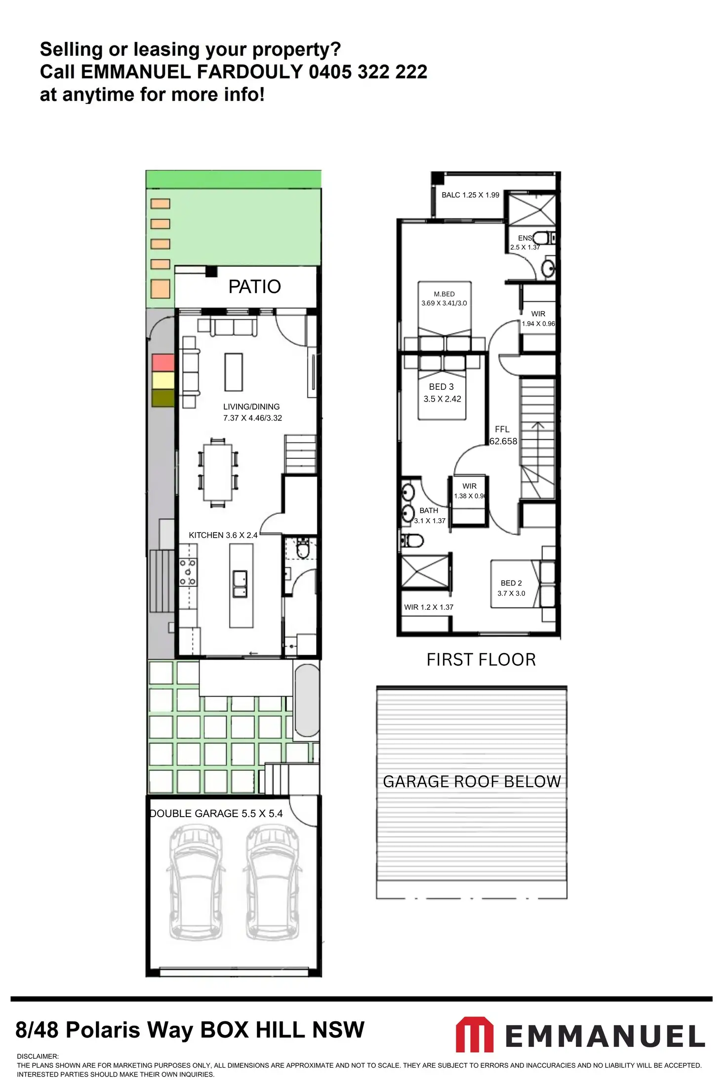 Floorplan of Homely semi-detached listing, 8/48 Polaris Way, Box Hill NSW 2765