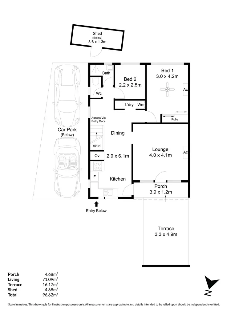 Floorplan of Homely apartment listing, 4/1 Lewis Street, Glenelg North SA 5045