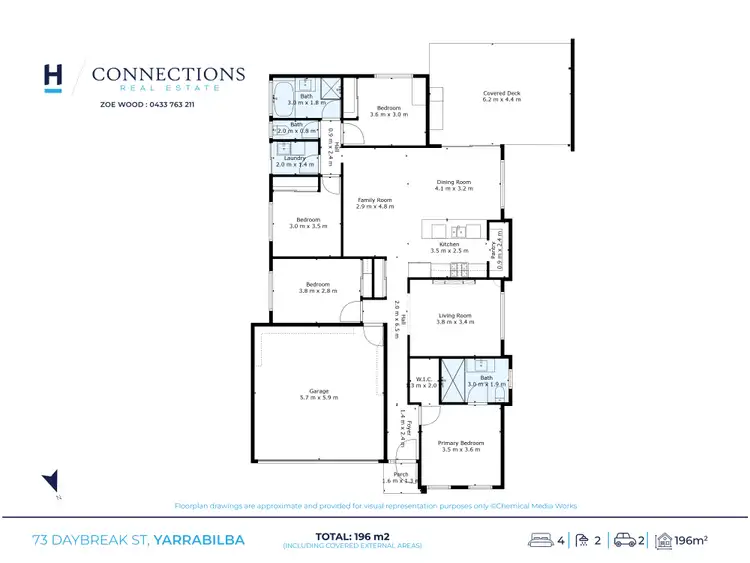 Floorplan of Homely house listing, 73 Daybreak Street, Yarrabilba QLD 4207