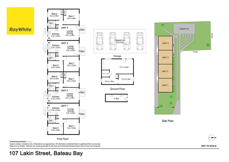 Floorplan of Homely block of units listing, 107 Lakin Street, Bateau Bay NSW 2261