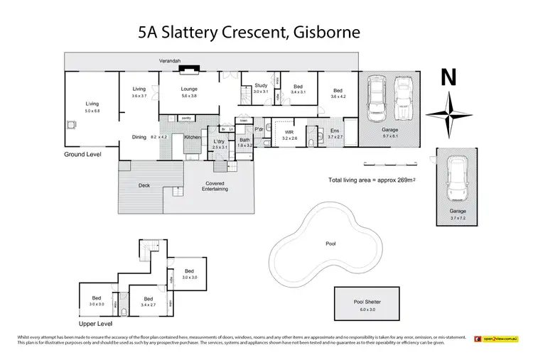 Floorplan of Homely house listing, 5A Slattery Crescent, Gisborne VIC 3437