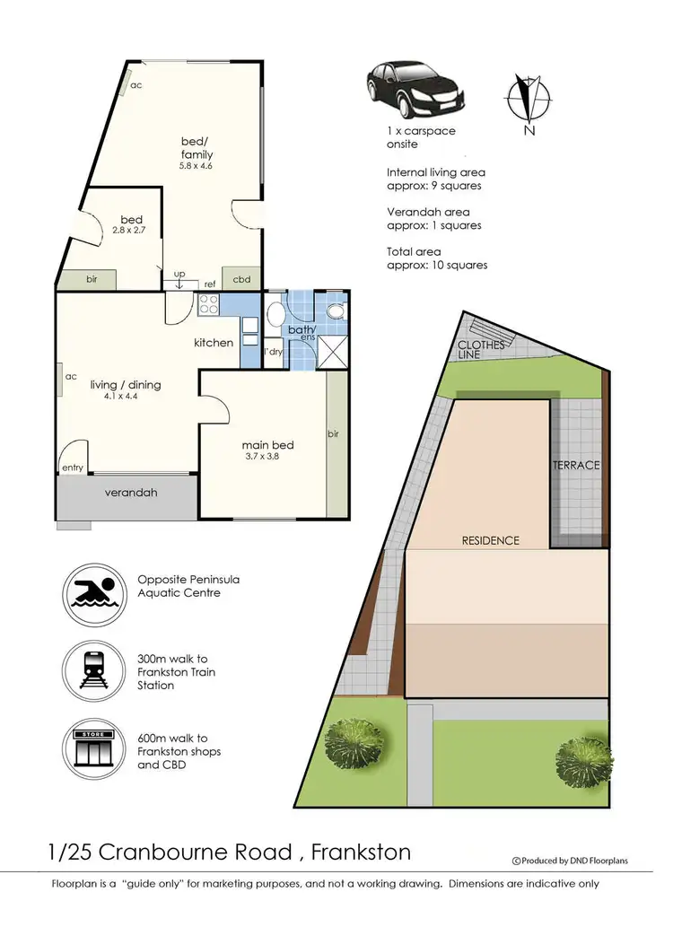 Floorplan of Homely unit listing, 1/25 Cranbourne Road, Frankston VIC 3199