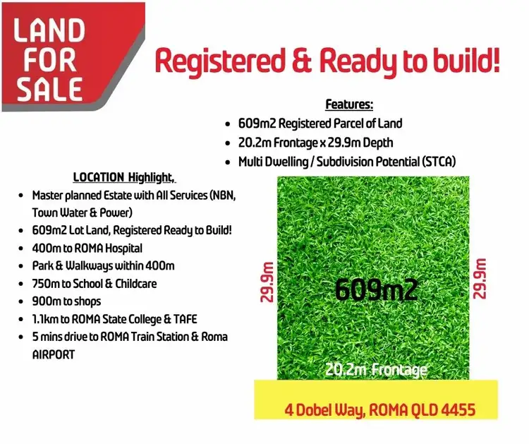 Floorplan of Homely land listing, 4 Dobel Way, Roma QLD 4455
