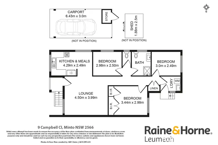 Floorplan of Homely house listing, 9 Campbell Close, Minto NSW 2566