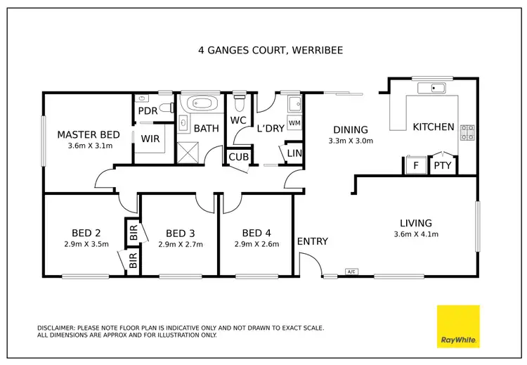 Floorplan of Homely house listing, 4 Ganges Court, Werribee VIC 3030