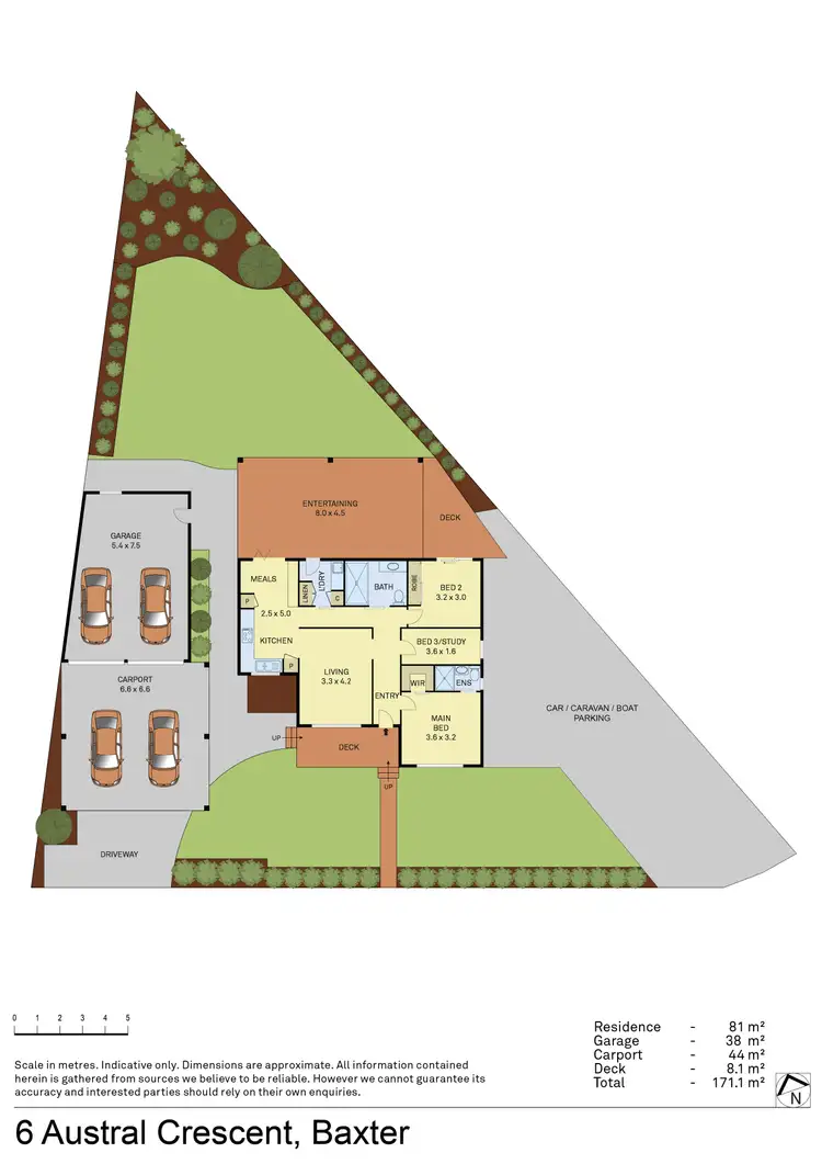 Floorplan of Homely house listing, 6 Austral Crescent, Baxter VIC 3911
