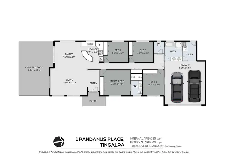 Floorplan of Homely house listing, 1 Pandanus Place, Tingalpa QLD 4173
