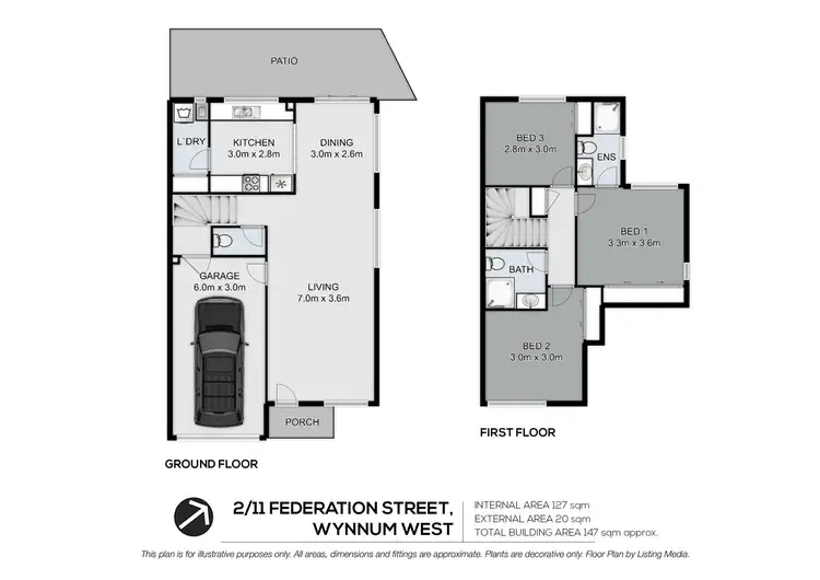 Floorplan of Homely house listing, 2/11 Federation Street, Wynnum West QLD 4178