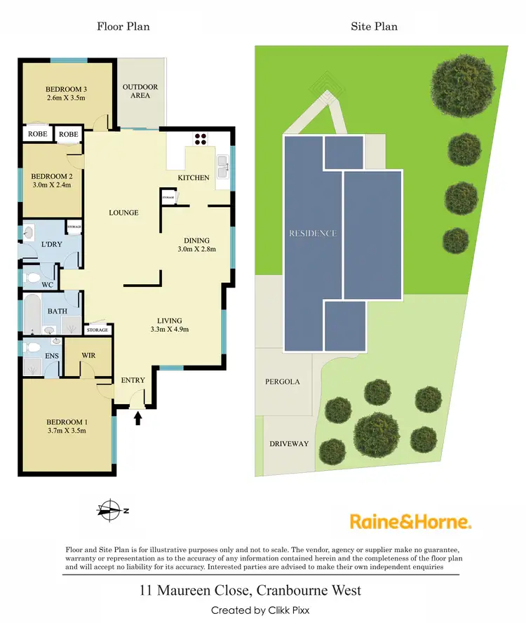 Floorplan of Homely house listing, 11 Maureen Close, Cranbourne West VIC 3977