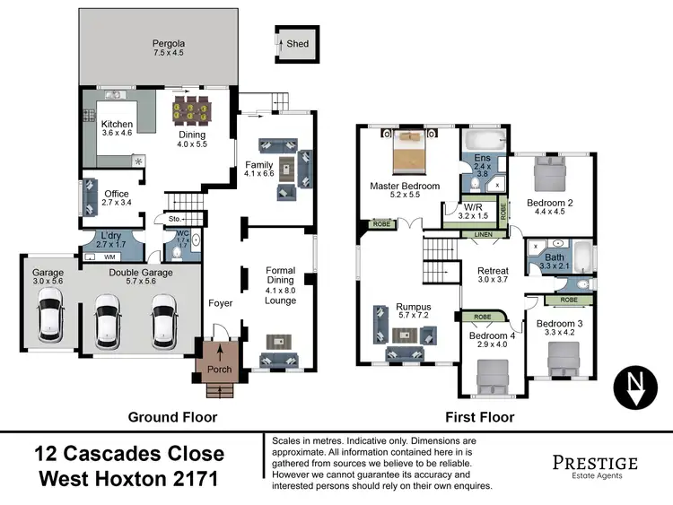 Floorplan of Homely house listing, 12 Cascades Close, West Hoxton NSW 2171