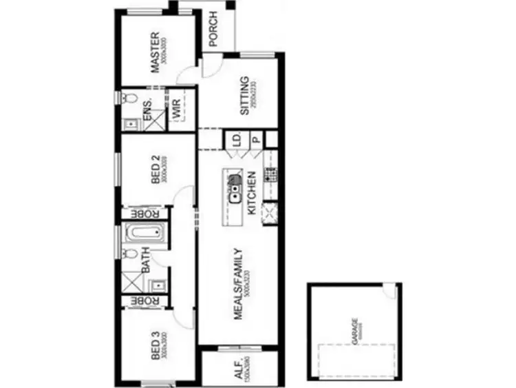 Floorplan of Homely house listing, 13 Barker Lane, Harkness VIC 3337