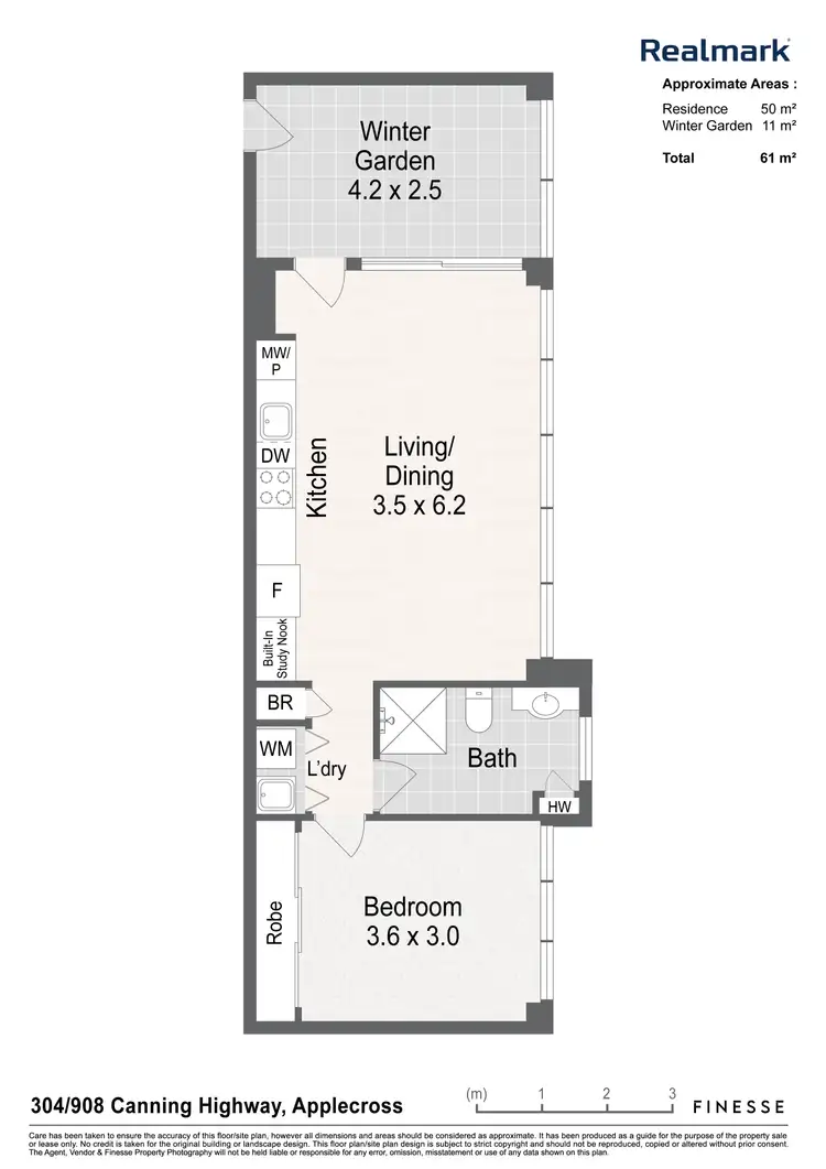 Floorplan of Homely apartment listing, 304/908 Canning Highway, Applecross WA 6153