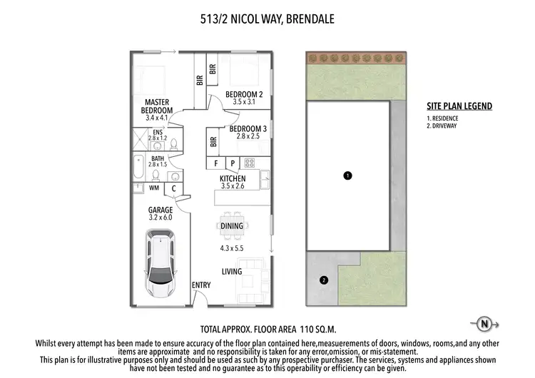 Floorplan of Homely townhouse listing, 513/2 Nicol Way, Brendale QLD 4500