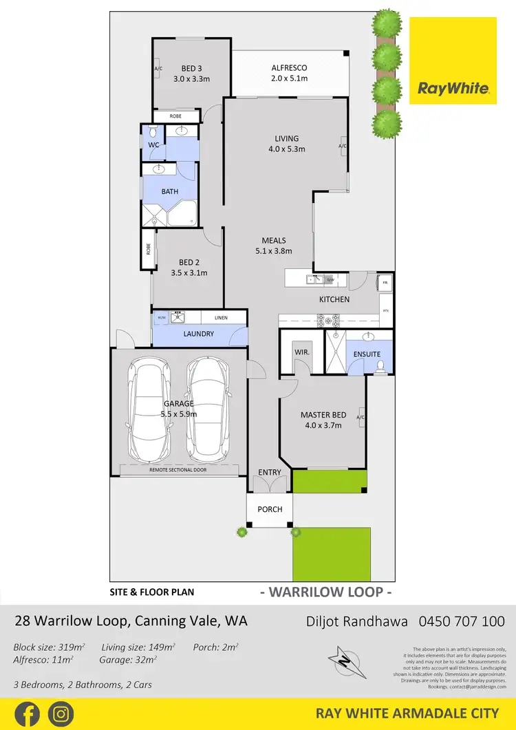 Floorplan of Homely house listing, 28 Warrilow Loop, Canning Vale WA 6155