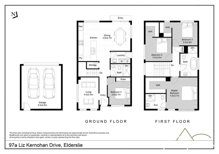 Floorplan of Homely house listing, 97a Liz Kernohan Drive, Elderslie NSW 2570