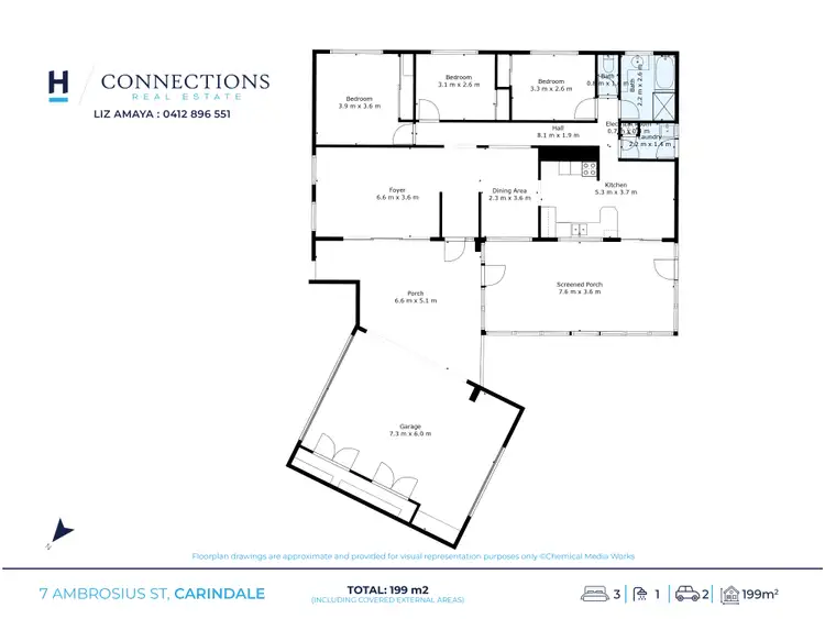 Floorplan of Homely house listing, 7 Ambrosius Street, Carindale QLD 4152