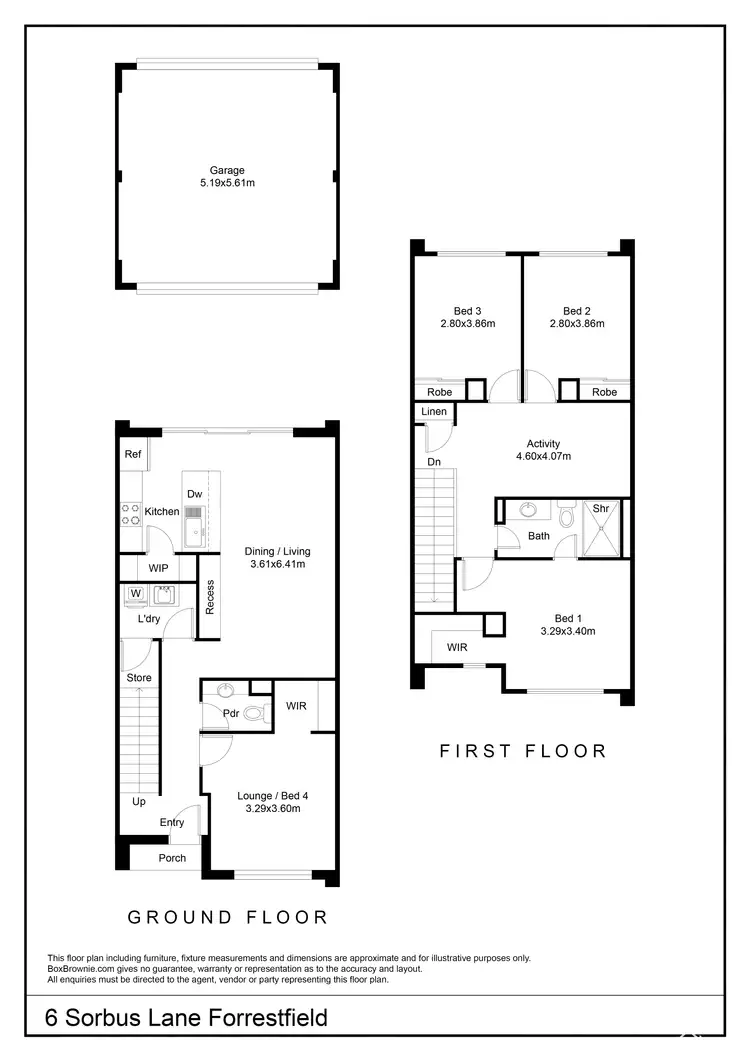 Floorplan of Homely house listing, 6 Sorbus Lane, Forrestfield WA 6058