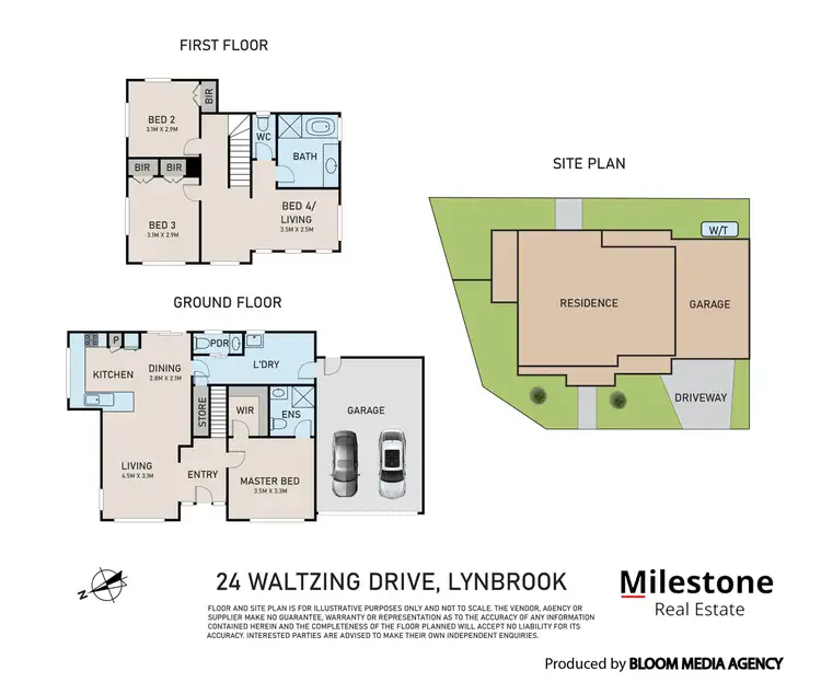 Floorplan of Homely house listing, 24 Waltzing Drive, Lynbrook VIC 3975