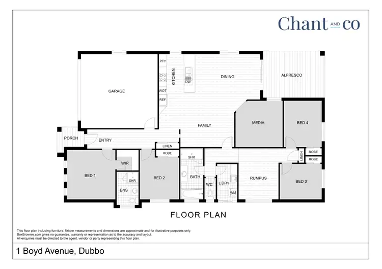 Floorplan of Homely house listing, 1 Boyd Avenue, Dubbo NSW 2830