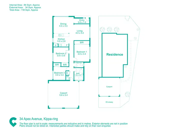 Floorplan of Homely house listing, 34 Apex Avenue, Kippa-Ring QLD 4021
