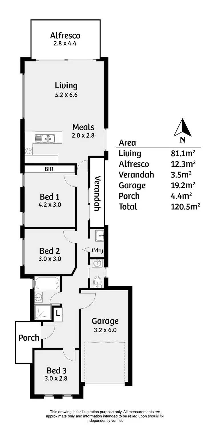 Floorplan of Homely house listing, 1/7 Walkom Place, Mount Barker SA 5251