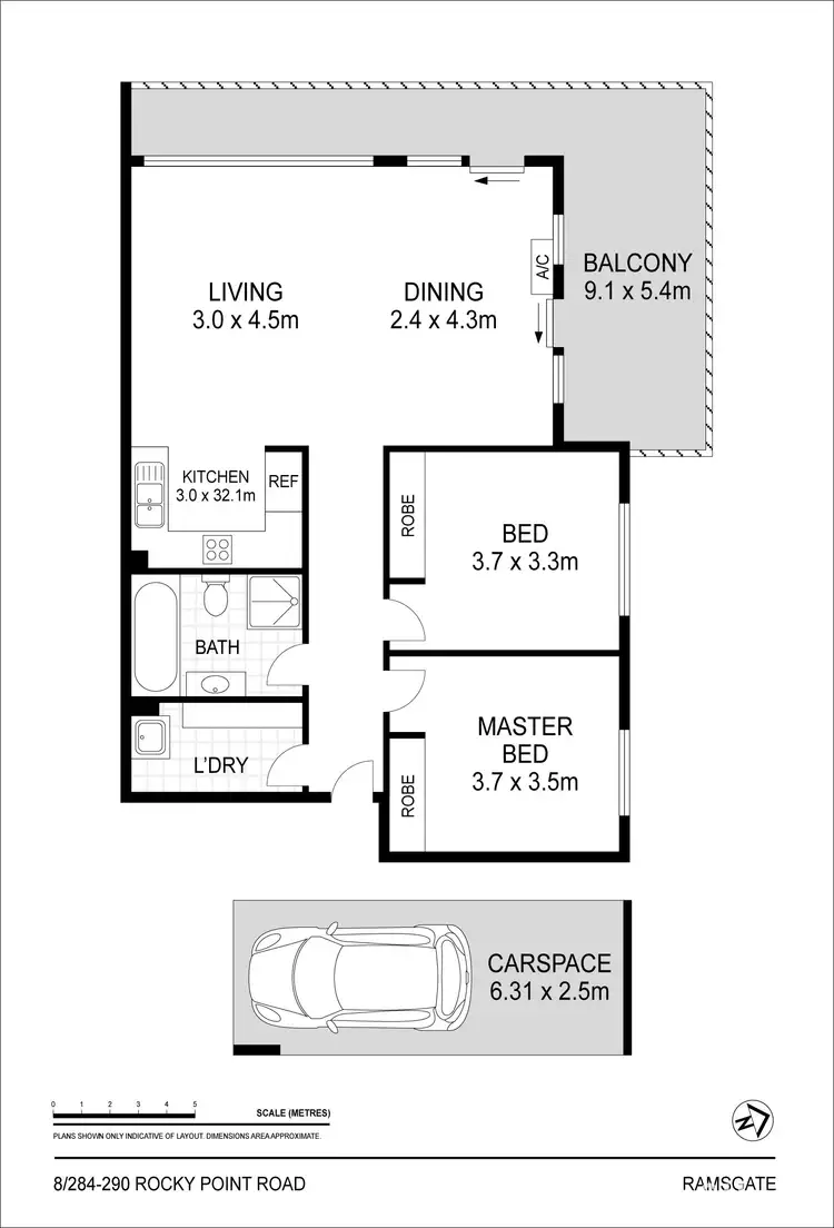 Floorplan of Homely apartment listing, 8/284-290 Rocky Point Road, Ramsgate NSW 2217