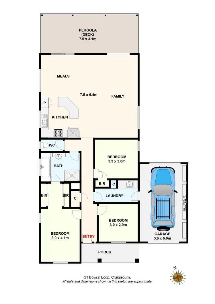 Floorplan of Homely house listing, 51 Bowral Loop, Craigieburn VIC 3064