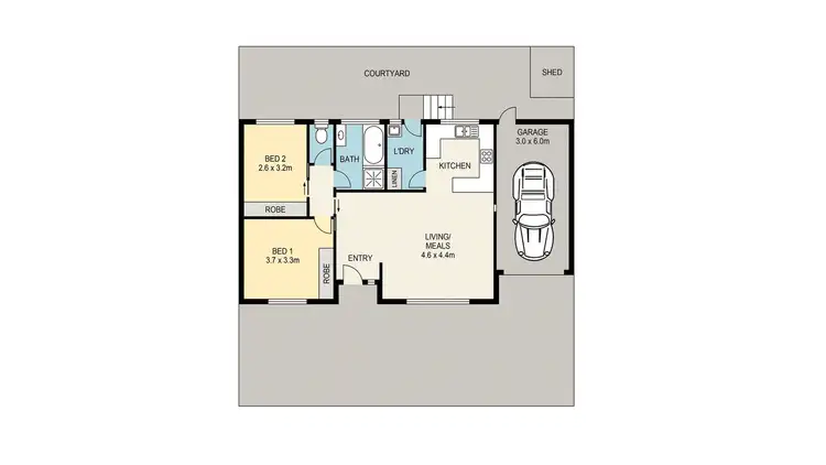 Floorplan of Homely unit listing, 3/23 Murphy Grove, Preston VIC 3072