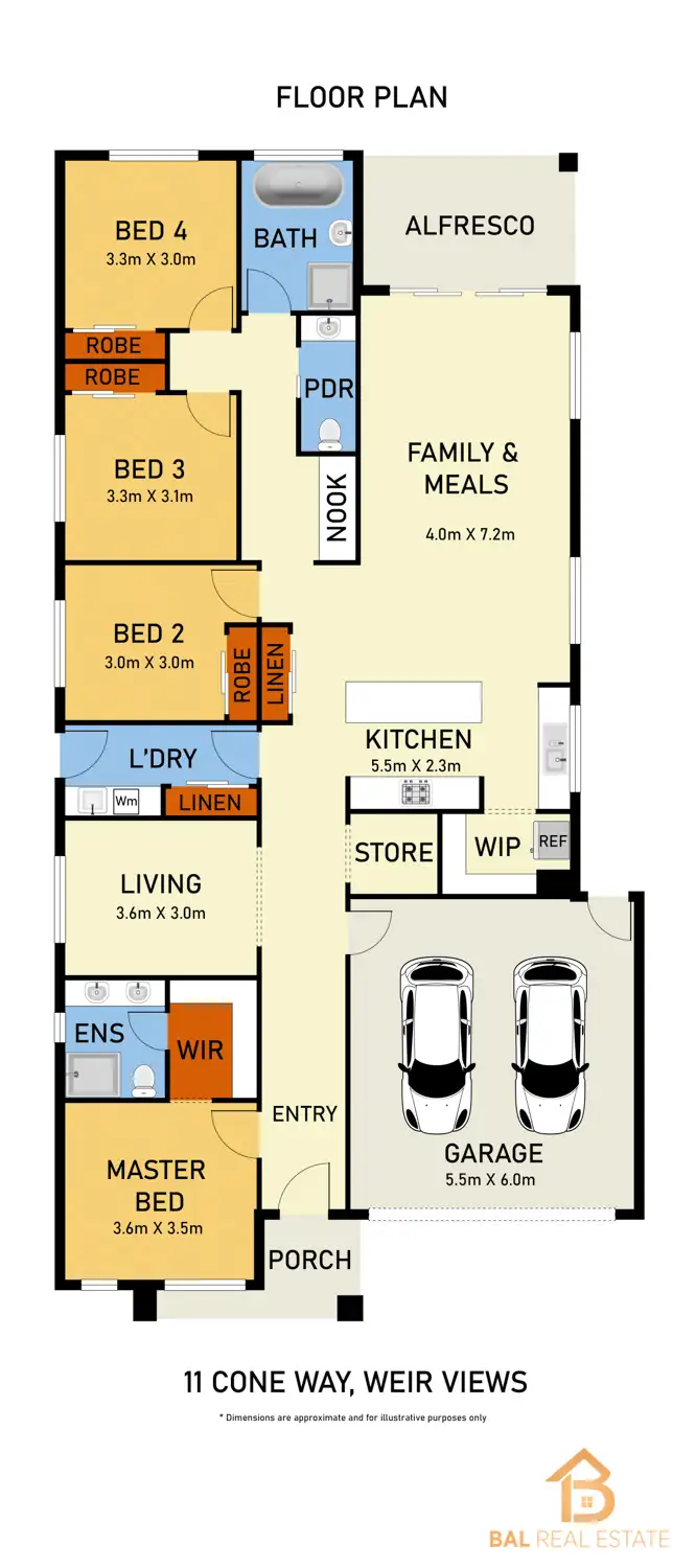 Floorplan of Homely house listing, 11 Cone Way, Weir Views VIC 3338