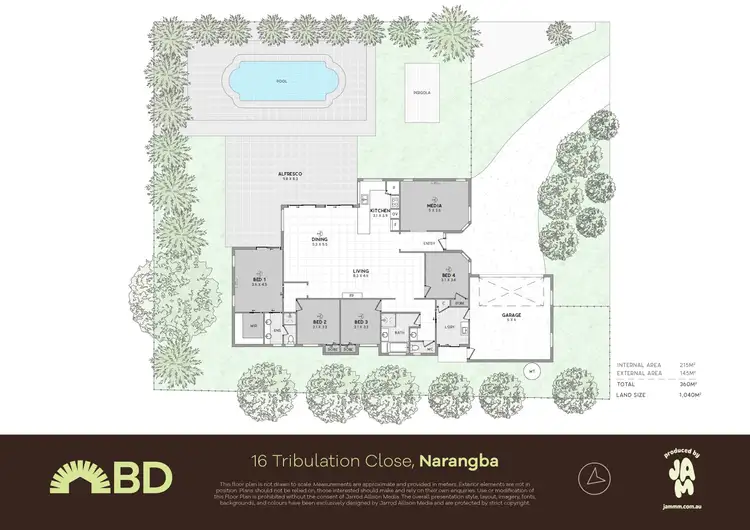Floorplan of Homely house listing, 16 Tribulation Close, Narangba QLD 4504