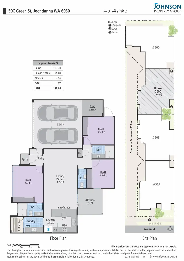 Floorplan of Homely villa listing, 50C Green Street, Joondanna WA 6060