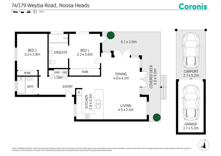 Floorplan of Homely unit listing, 74/179 Weyba Road, Noosaville QLD 4566