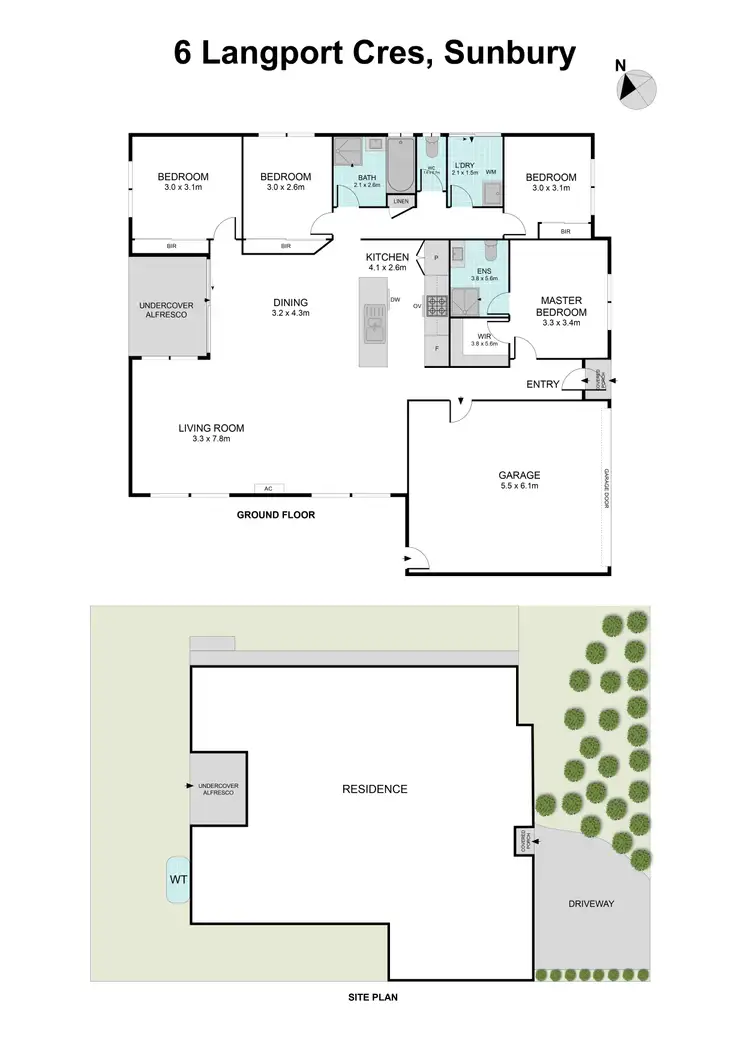 Floorplan of Homely house listing, 6 Langport Crescent, Sunbury VIC 3429