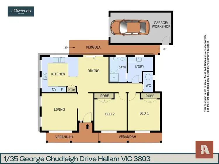 Floorplan of Homely unit listing, 1/35 George Chudleigh Drive, Hallam VIC 3803