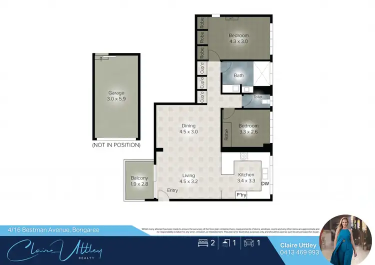 Floorplan of Homely unit listing, 4/16 Bestman Avenue, Bongaree QLD 4507