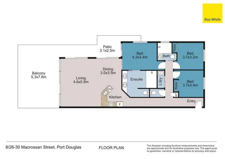 Floorplan of Homely apartment listing, 8/26-30 Macrossan Street, Port Douglas QLD 4877