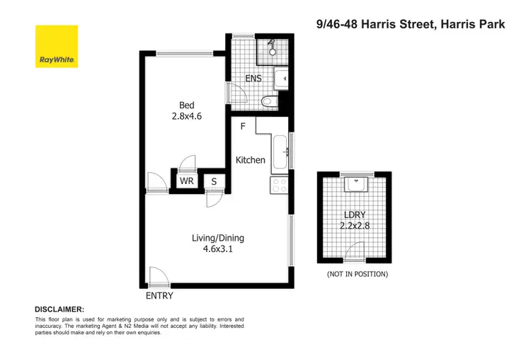 Floorplan of Homely apartment listing, 9/46-48 Harris Street, Harris Park NSW 2150