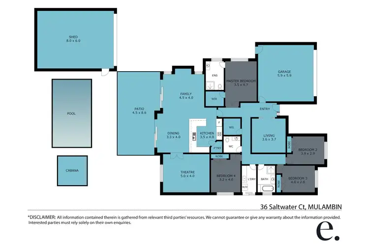 Floorplan of Homely house listing, 36 Saltwater Court, Mulambin QLD 4703