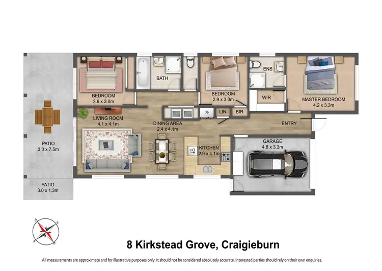 Floorplan of Homely house listing, 8 Kirkstead Grove, Craigieburn VIC 3064