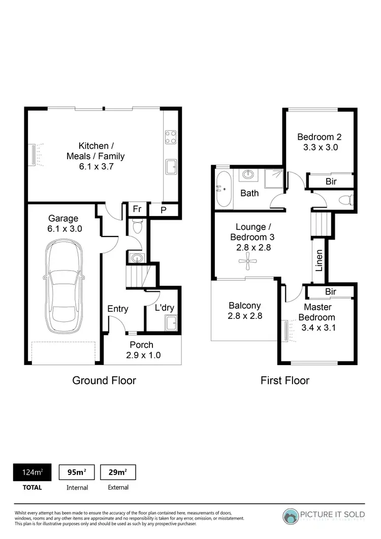 Floorplan of Homely townhouse listing, 6 Mcinness Place, Munno Para SA 5115