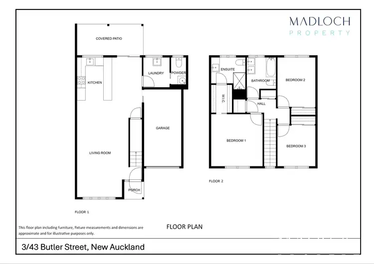 Floorplan of Homely townhouse listing, 3/43 Butler Street, New Auckland QLD 4680