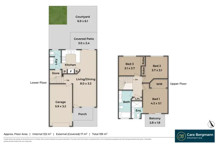 Floorplan of Homely townhouse listing, 3/45 Lacey Road, Carseldine QLD 4034