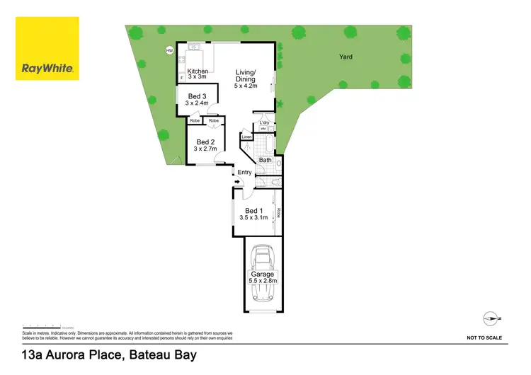 Floorplan of Homely semi-detached listing, 13A Aurora Place, Bateau Bay NSW 2261