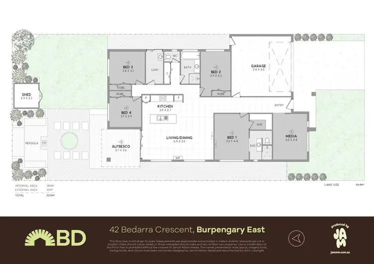 Floorplan of Homely house listing, 42 Bedarra Crescent, Burpengary East QLD 4505