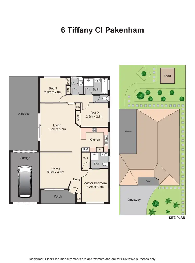 Floorplan of Homely house listing, 6 Tiffany Close, Pakenham VIC 3810