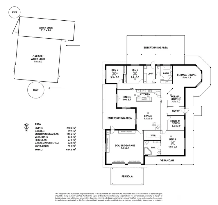 Floorplan of Homely house listing, 1 Shepherd Drive, Paringa SA 5340