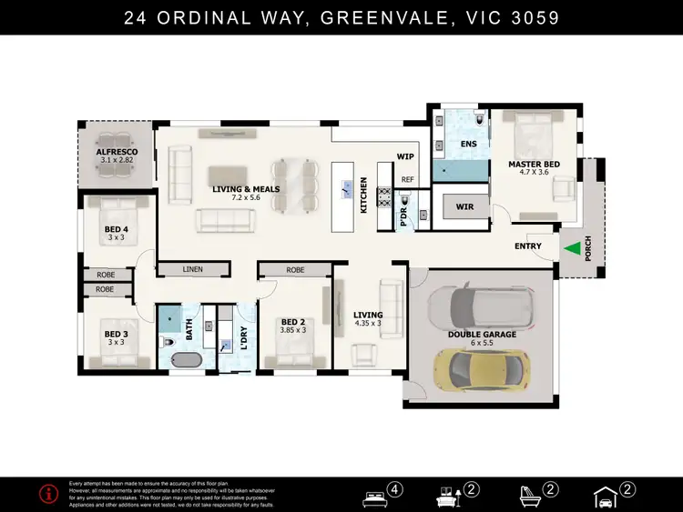 Floorplan of Homely house listing, 24 Ordinal Way, Greenvale VIC 3059